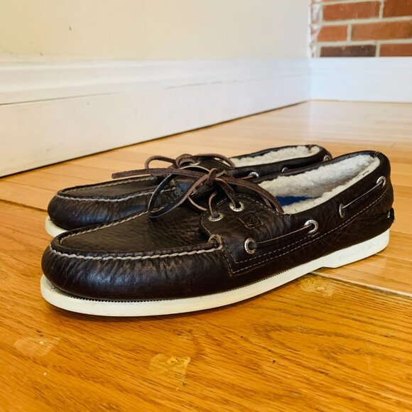 Sperry Herren Top-Sider Fur Lined Boat Shoes Mens Size 8 - Picture 1 of 16